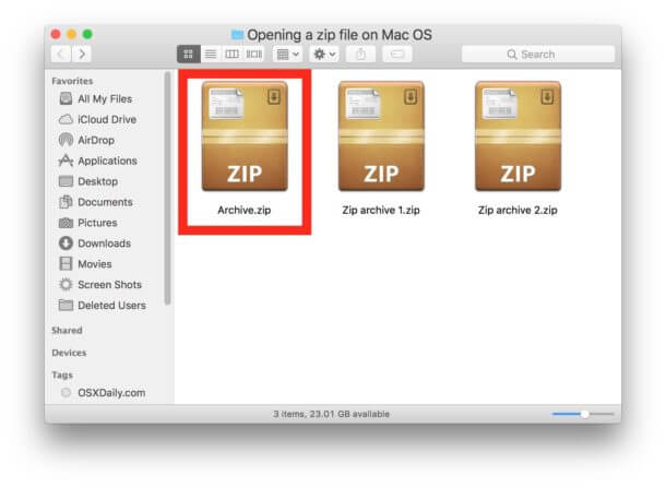 Risolvere problema Impossibile espandere Zip